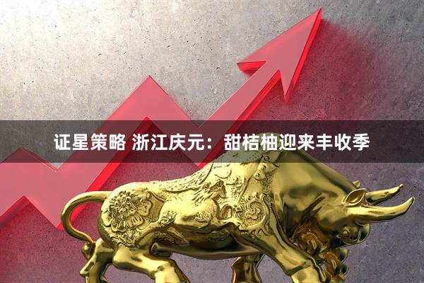 证星策略 浙江庆元：甜桔柚迎来丰收季