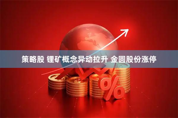 策略股 锂矿概念异动拉升 金圆股份涨停